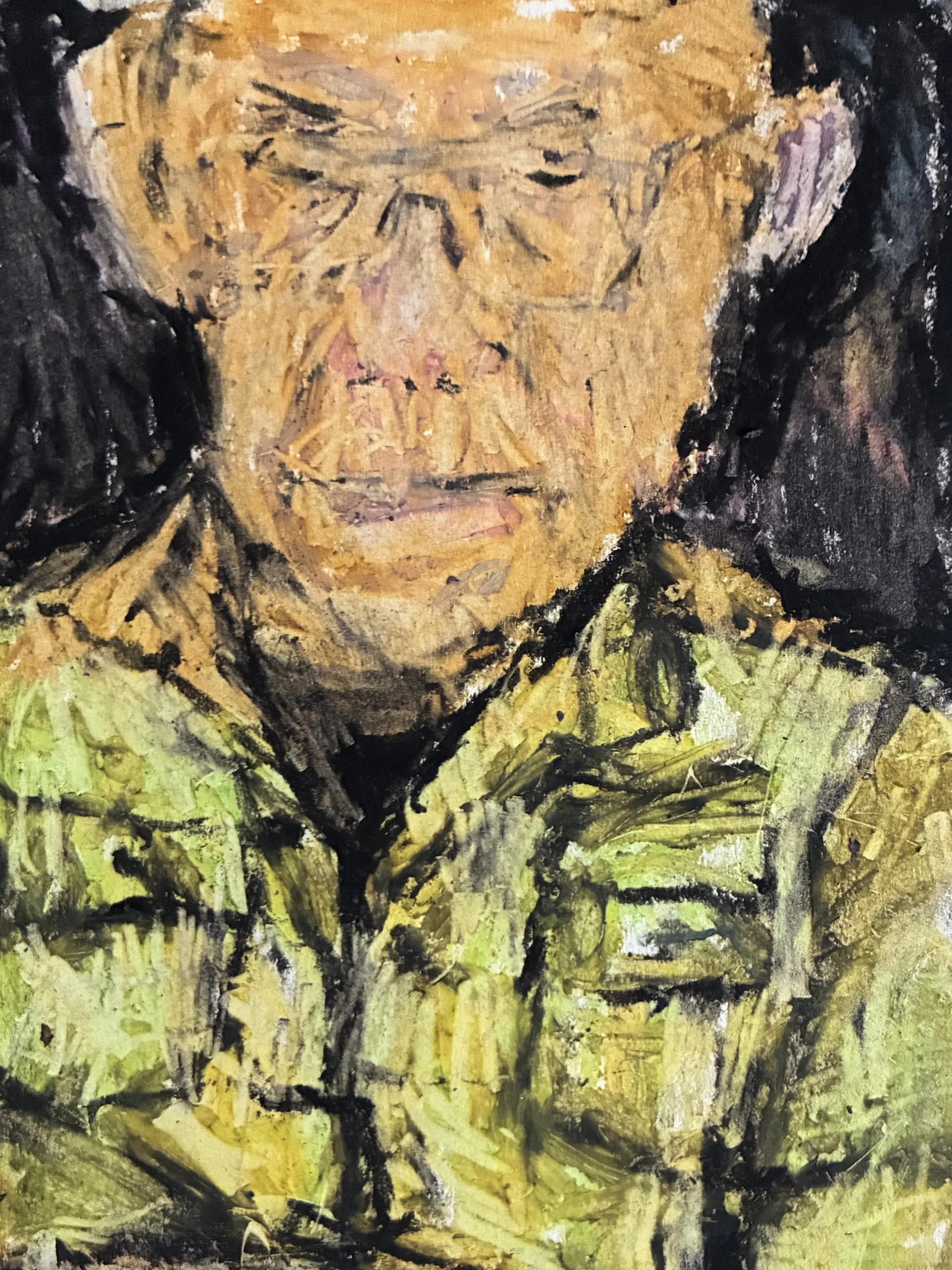 "Pressure." 2025. Oil Pastel on Paper. 6 x 8"
