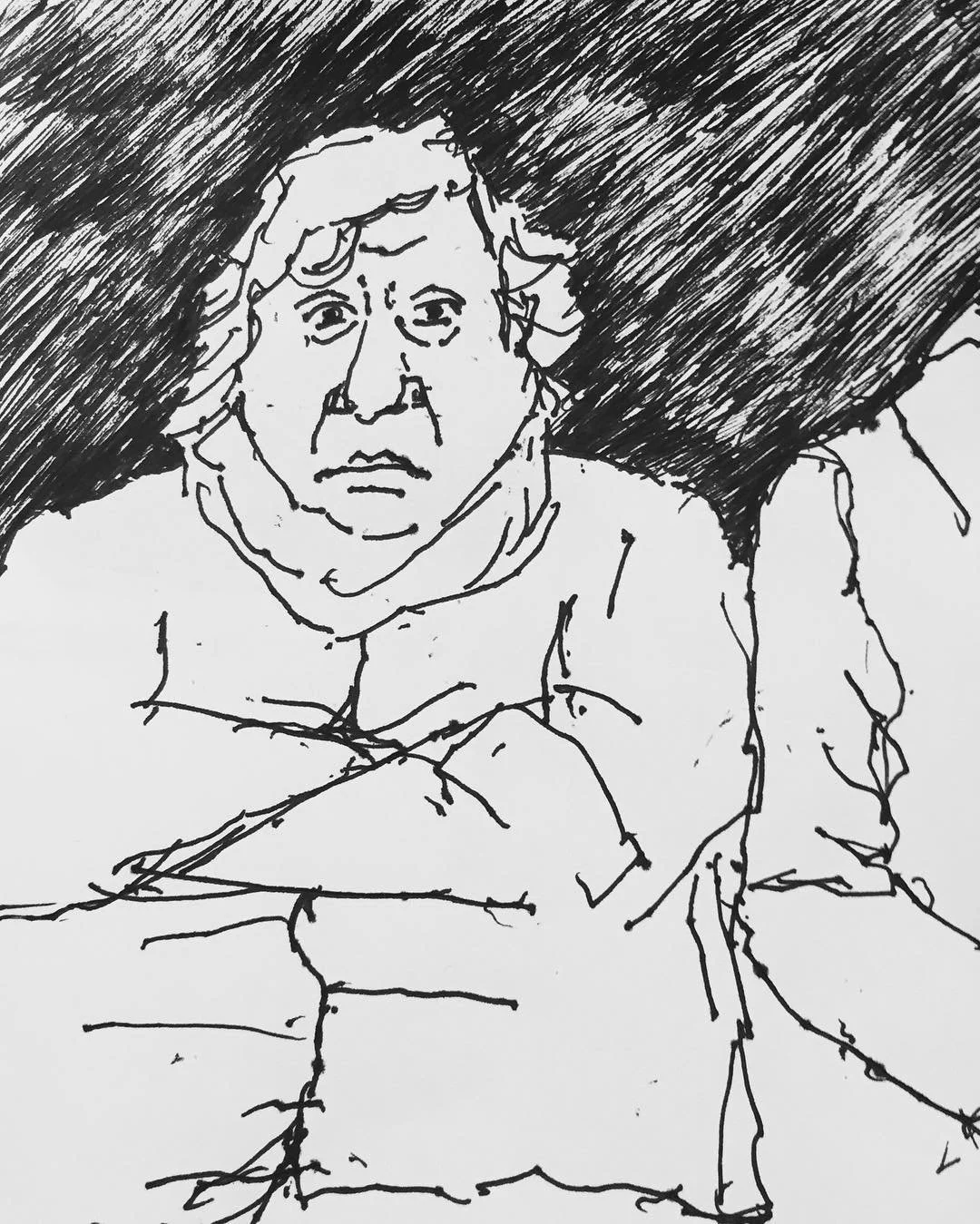 "Untitled." 2016. Ink and Paper. 3 x 3."
