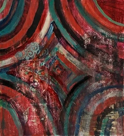 Untitled. 2026. Wood on Oil. 11 x 12."