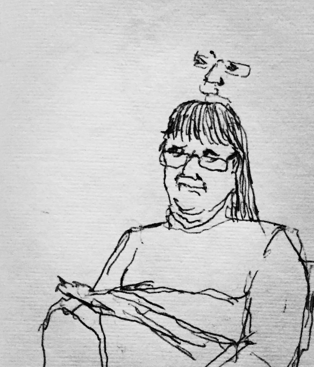 "Untitled." 2018.Ink and Paper. 3 x 3."