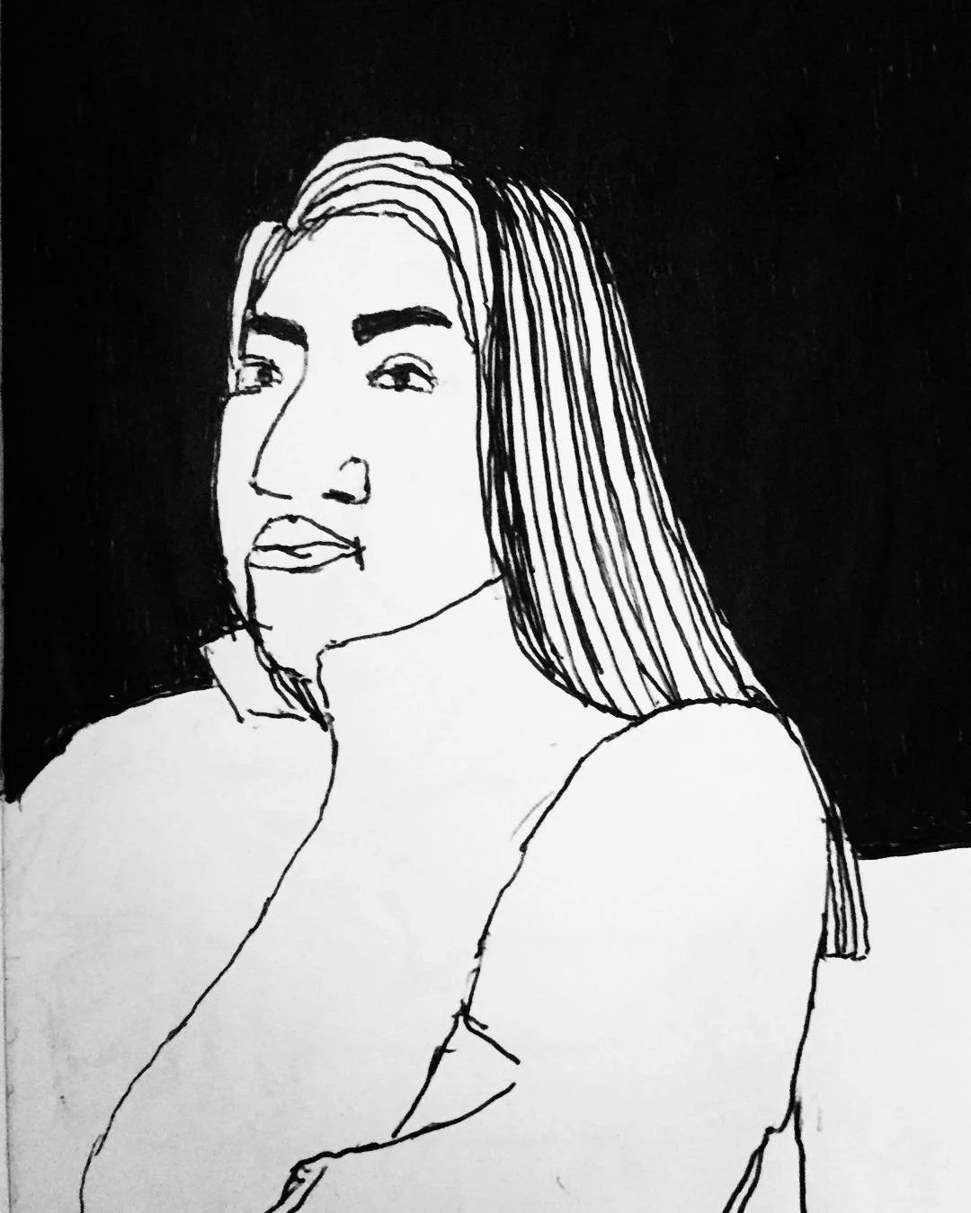 "Untitled." 2016. Ink and Paper. 3 x 3."