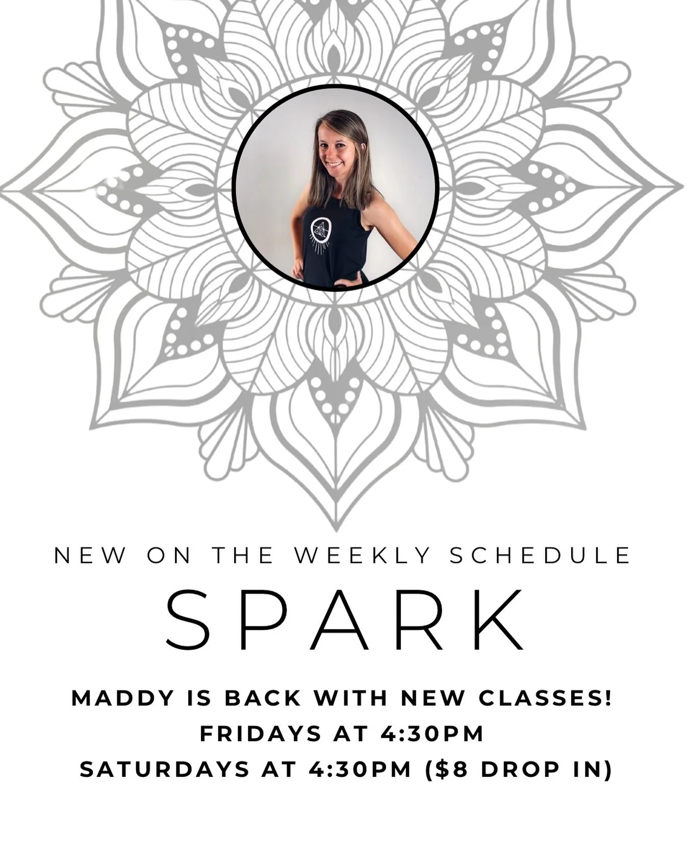 We are thrilled to have Maddy back and on the regular schedule! ππ» She has completed her Masters of Education in Teaching and Learning with an Endorsement in English as a Second Language and is ready to get back on the mat with you! 
Check out the