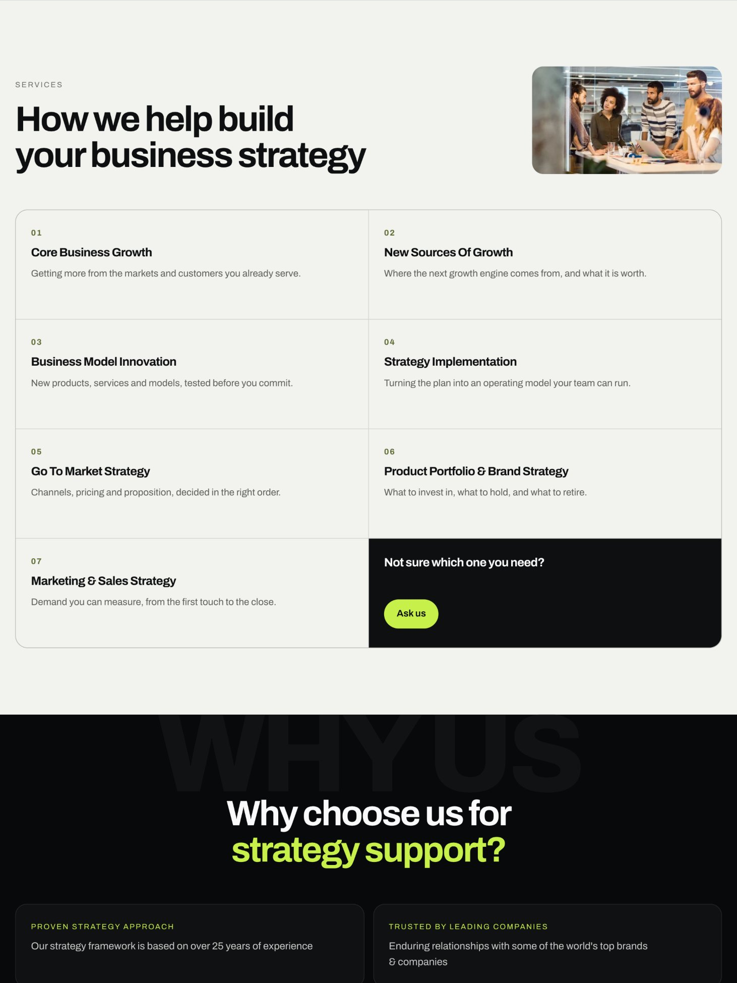 Example website: Cognises ,service page