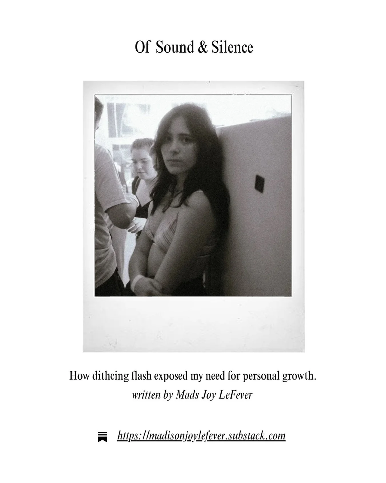 My first lil @substack essay 🗒️

I feel so passionately about my journey behind the camera in these settings. Truly naming the learned discipline behind the camera - to grow creatively, professionally - exposed the need for my own personal reflectio