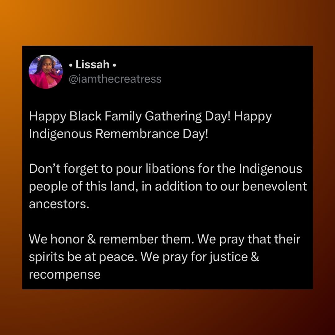 🤎 Beautiful reflections from our Community Building + Education Coordinator Lissah! 🤎 Sending you all so much love and gratitude on this day and every day.