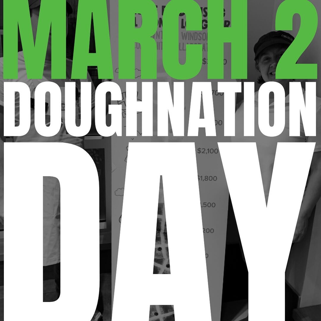 It&rsquo;s Doughnation Day at COBS Bread! We hope we&rsquo;ll see you there today on our last day of fundraising for our Community Kitchen Renovations. 

Don&rsquo;t forget, if you donate $5 or more today, you can spin the wheel for a free treat!
