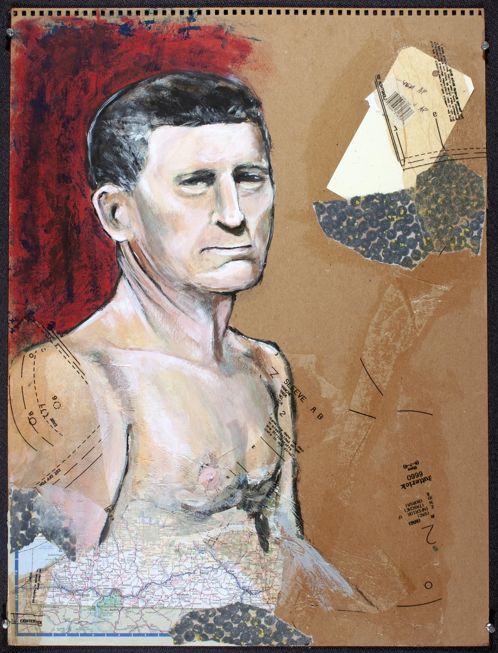 Acrylic and Collage on Cardboard