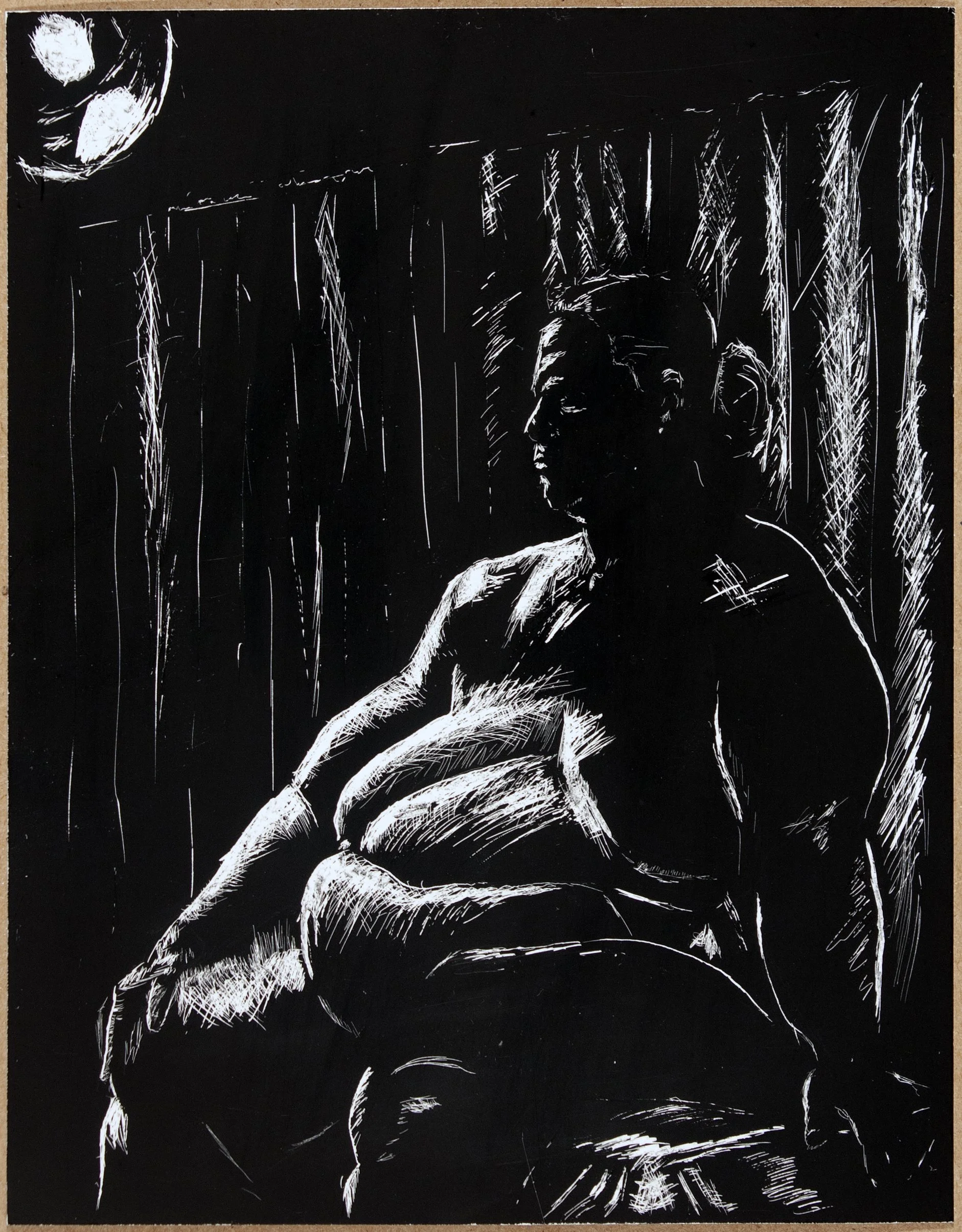 Life Drawing (Scratchboard)