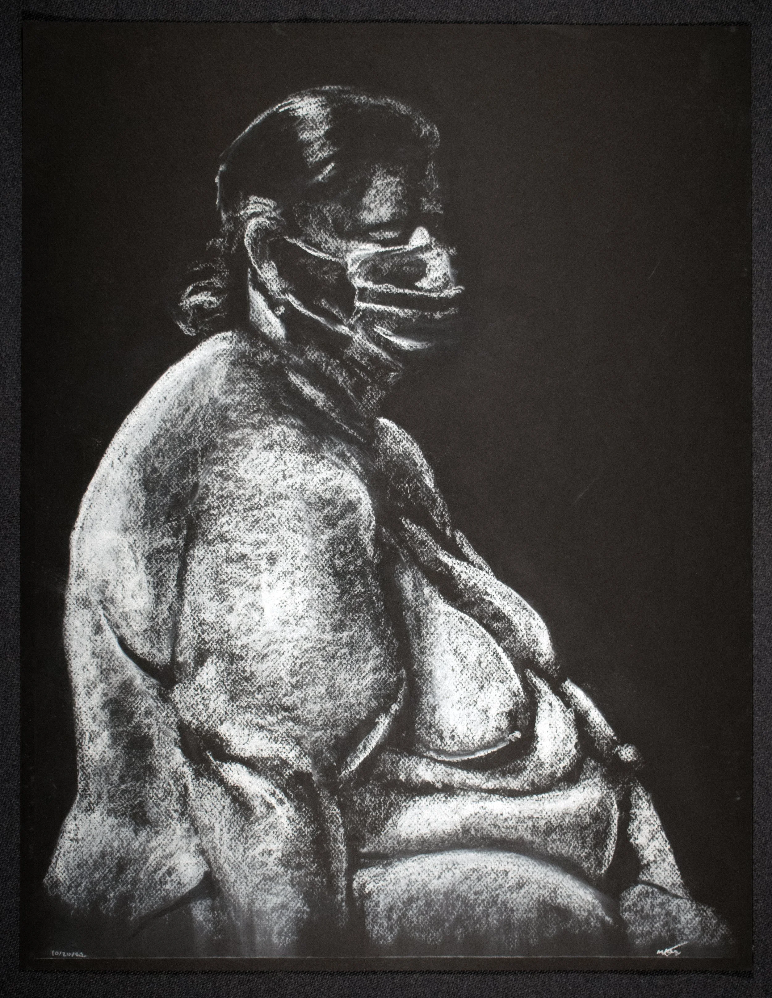 Life Drawing (White Conte)