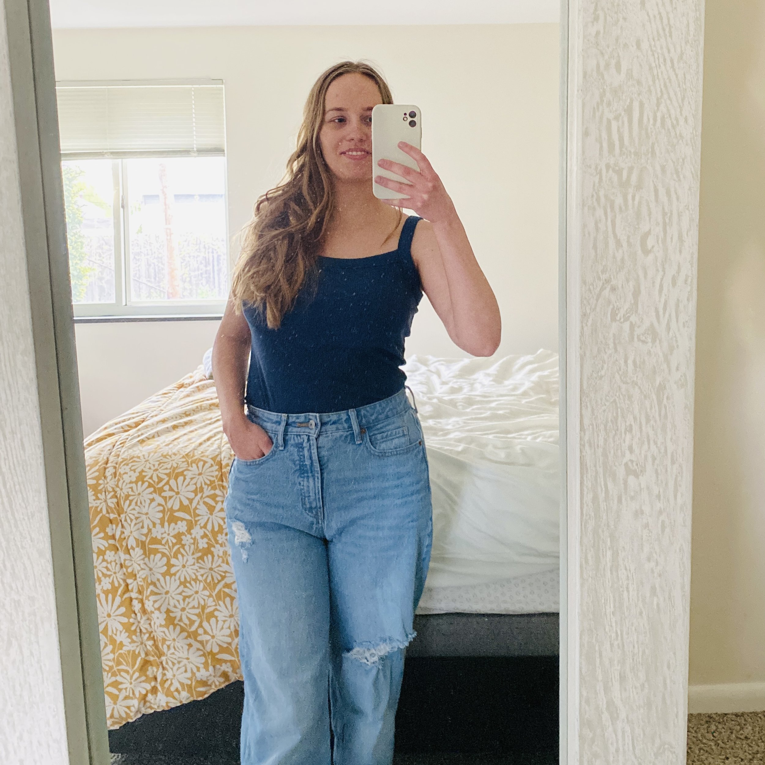 Easy Outfit Combo: Tank Tops + Light Denim