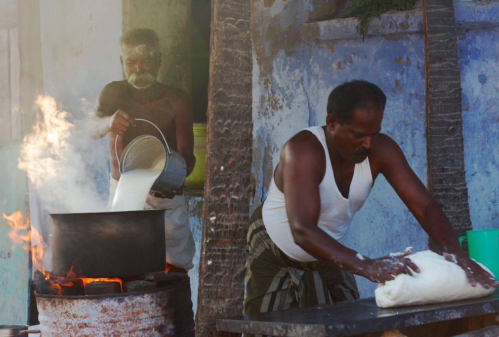  Morning duties: chai and paratha, respectively. 