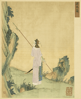 Painting depicting Hua Mulan.