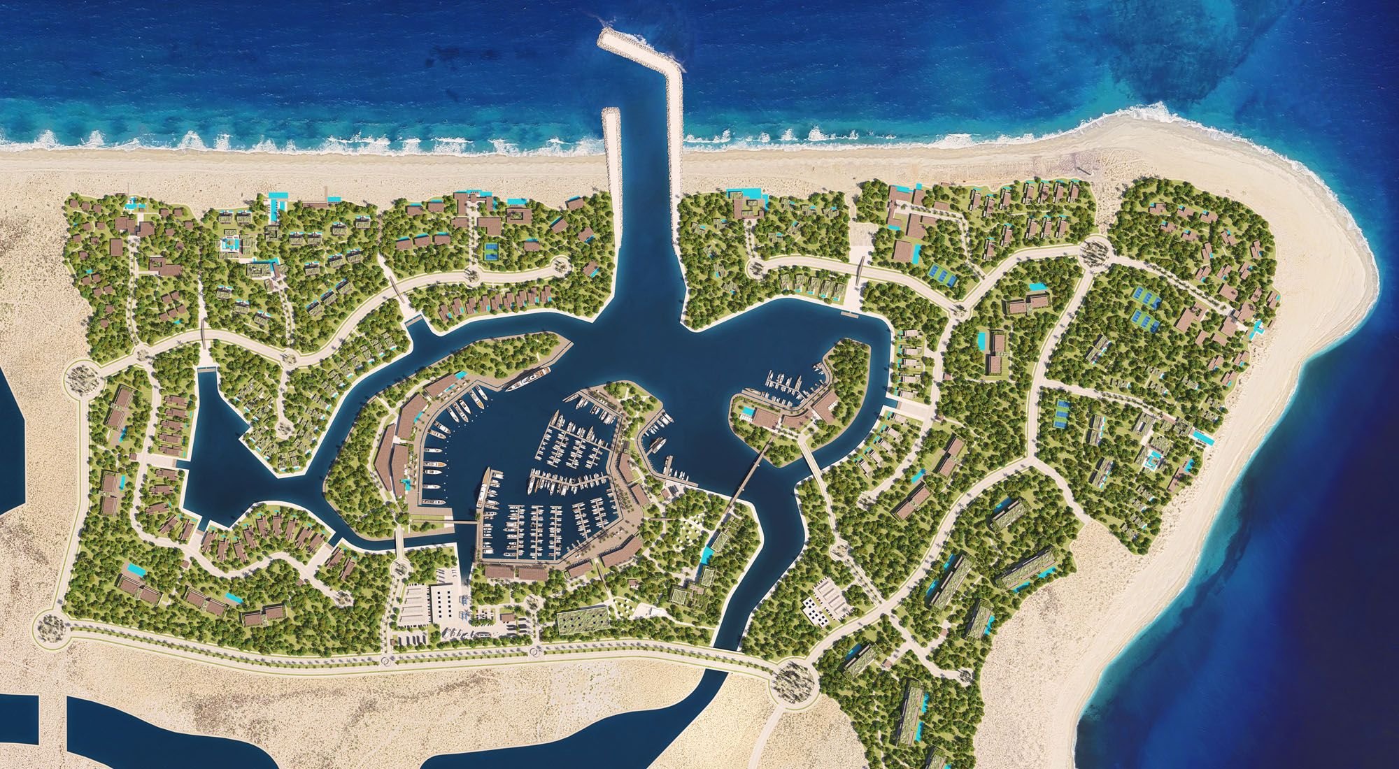 Project plan for the megadevelopment Peninsula de los Suenos. Los Saguaros Marina Resort Master Plan.