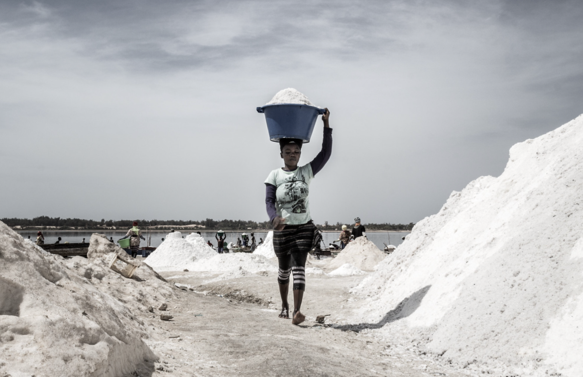 Female salt worker in Senegal.
