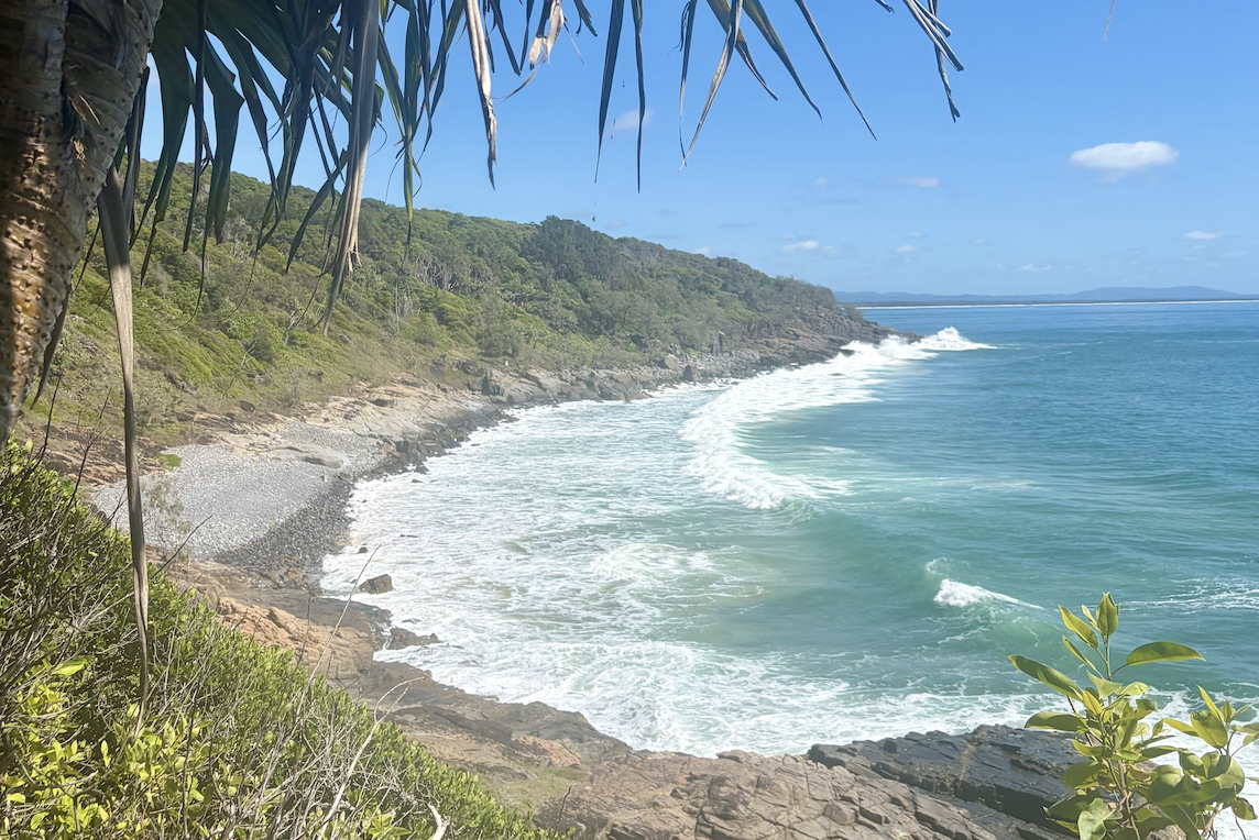 Beach view of Noosa National Park, QLD.