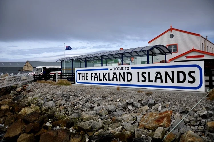 "Welcome to Falkland Islands" Sign