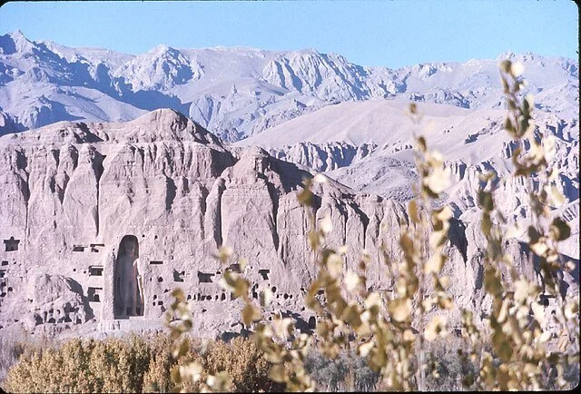 Mountains with Buddha carved in mountain