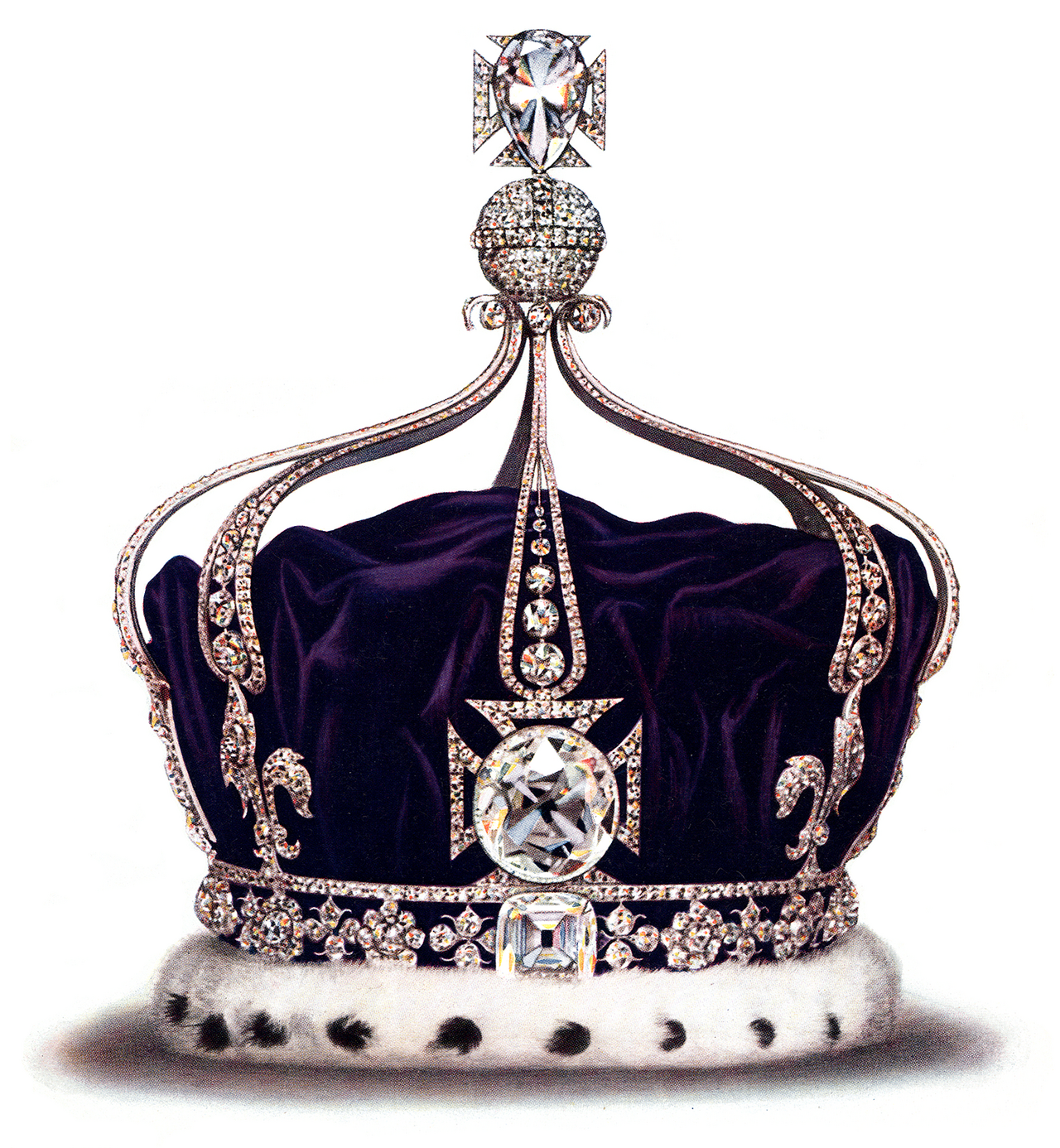 The Queen Mother’s crown with the Koh-i-Noor diamond
