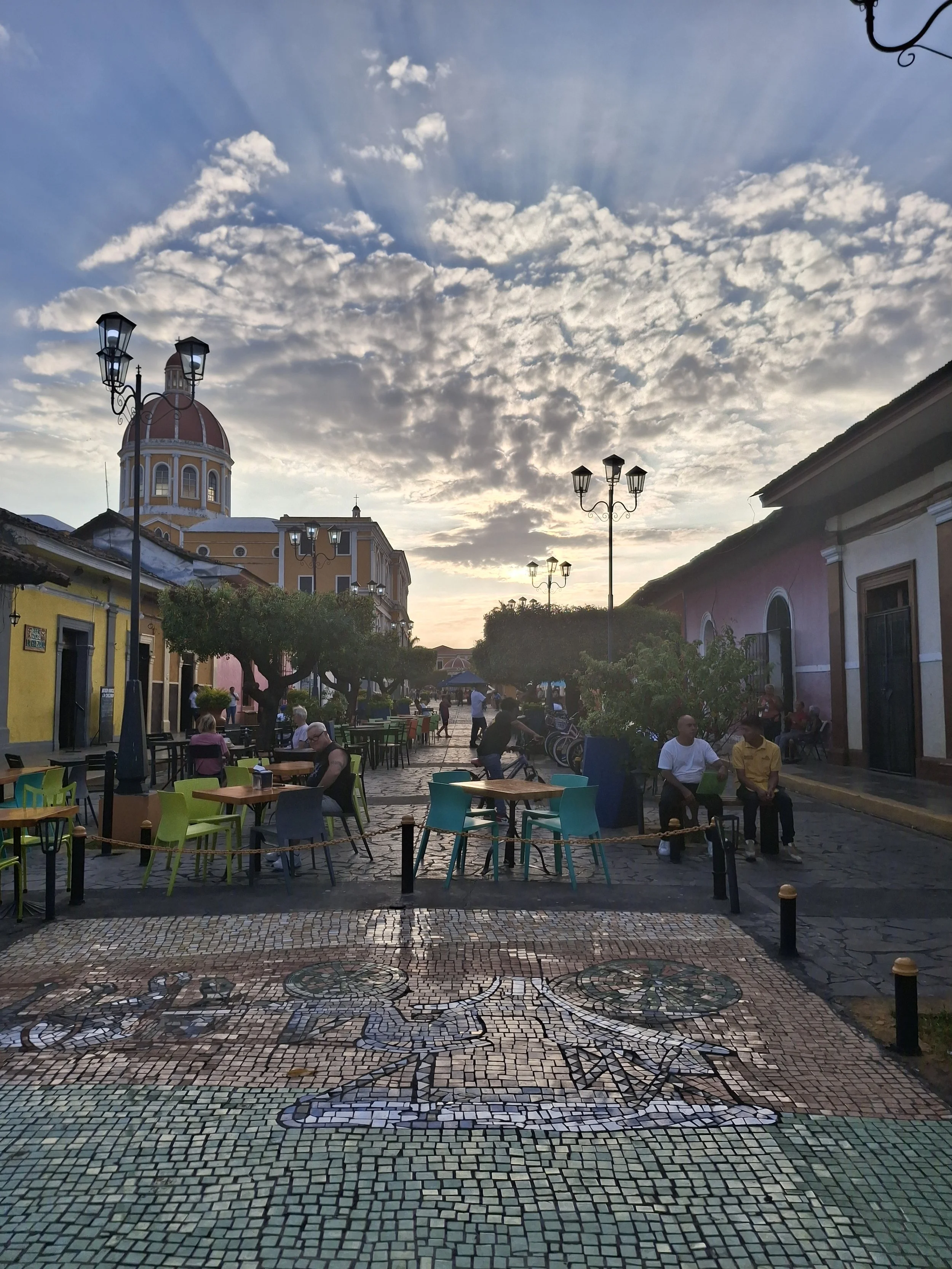 Cobblestone street in Granada