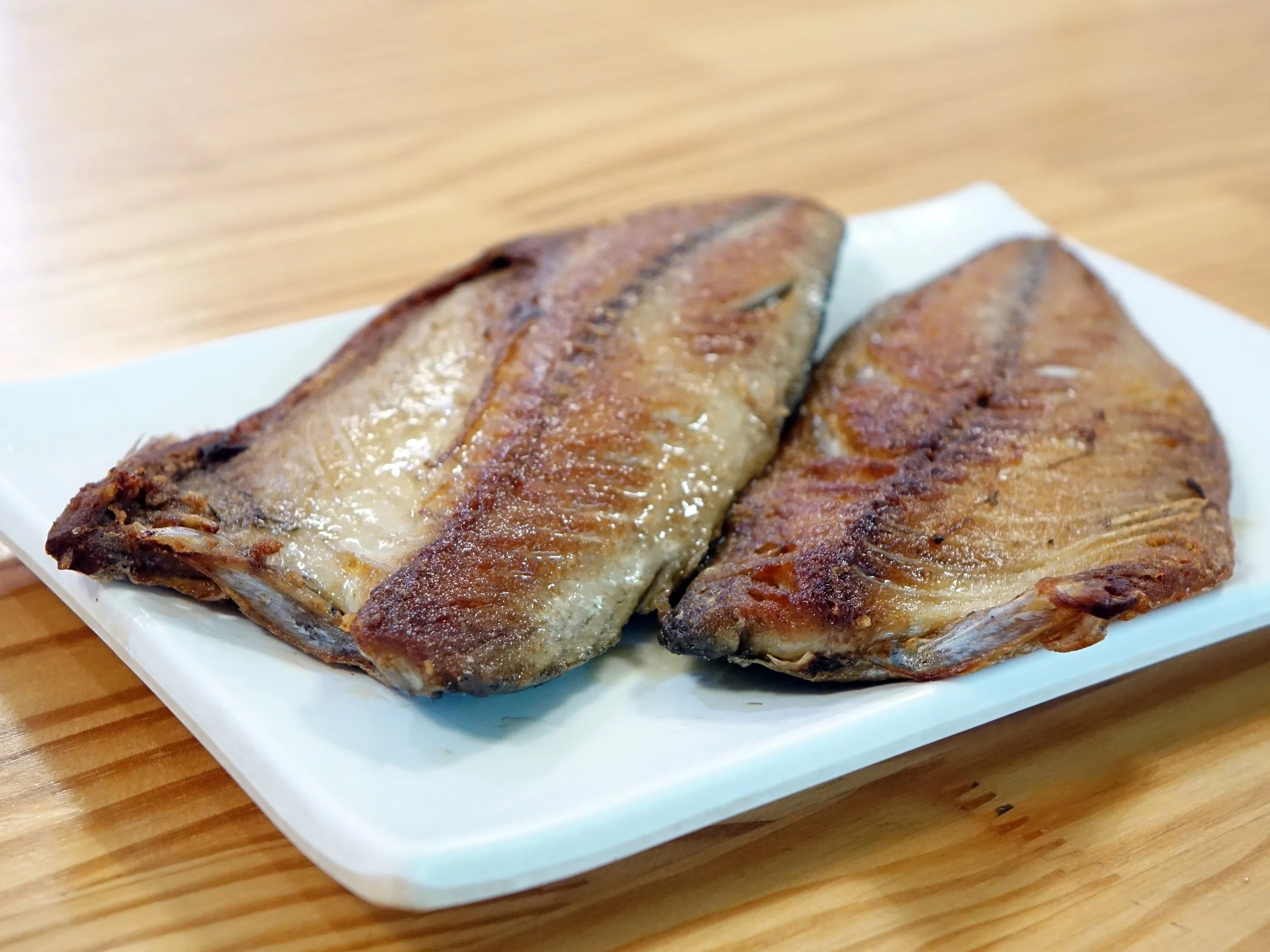 Grilled fish from a seafood restaurant in Saba.