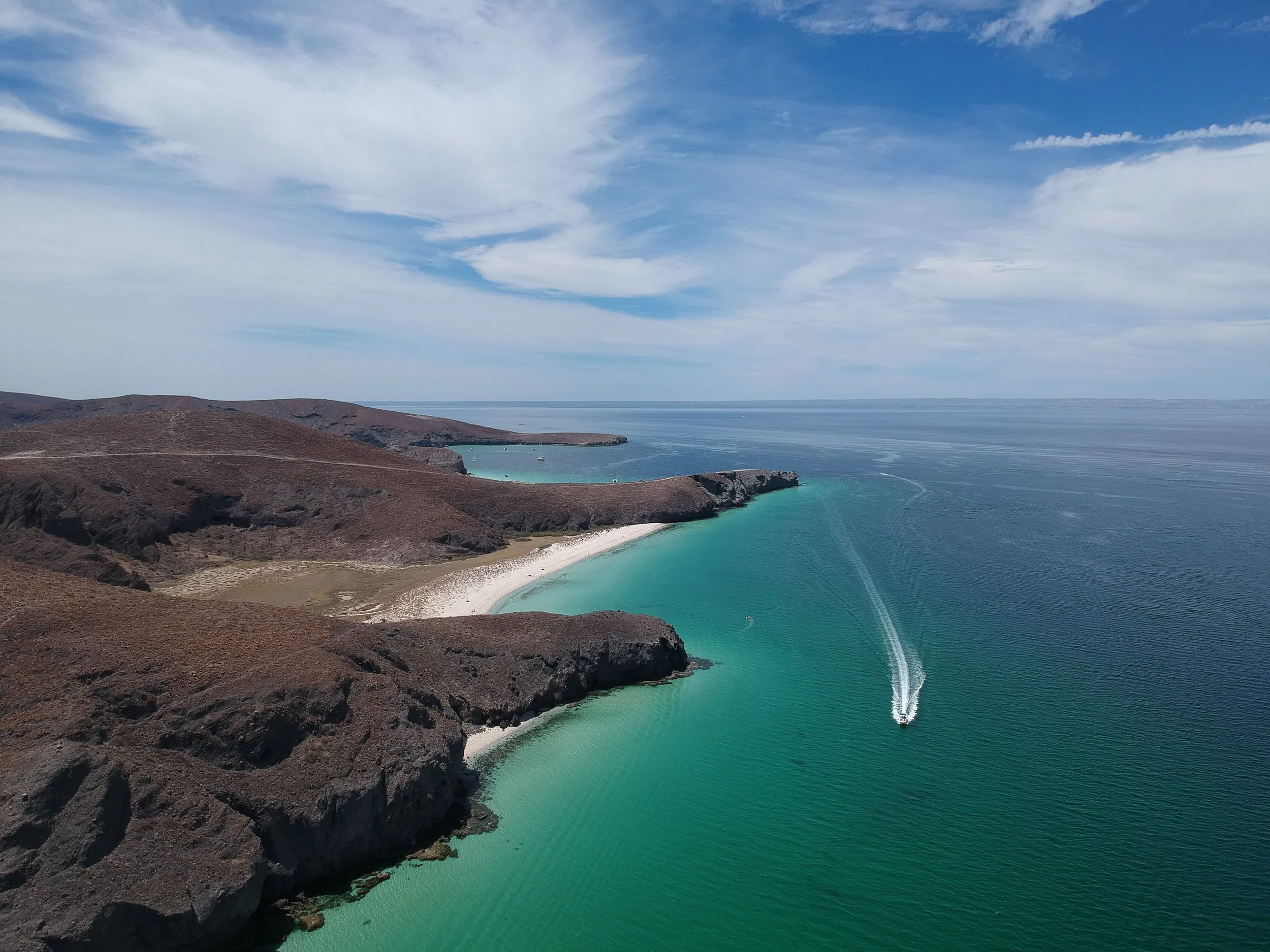 The pristine beaches and coastline of Baja California Sur, many of them protected areas or national parks.