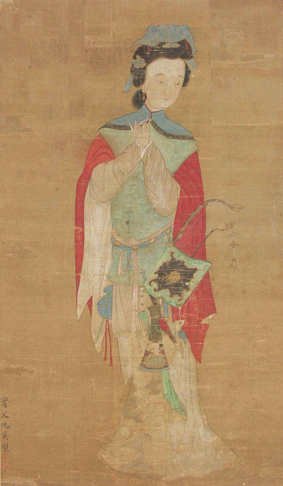 18th-century silk painting depicting Mulan. School of Qiu Ying.