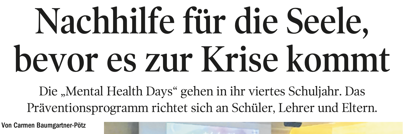 Nachhilfe für die Seele, bevor es zur Krise kommt