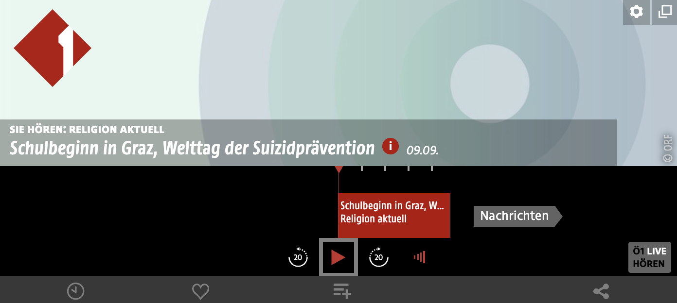 Schulbeginn in Graz, Welttag der Suizidprävention