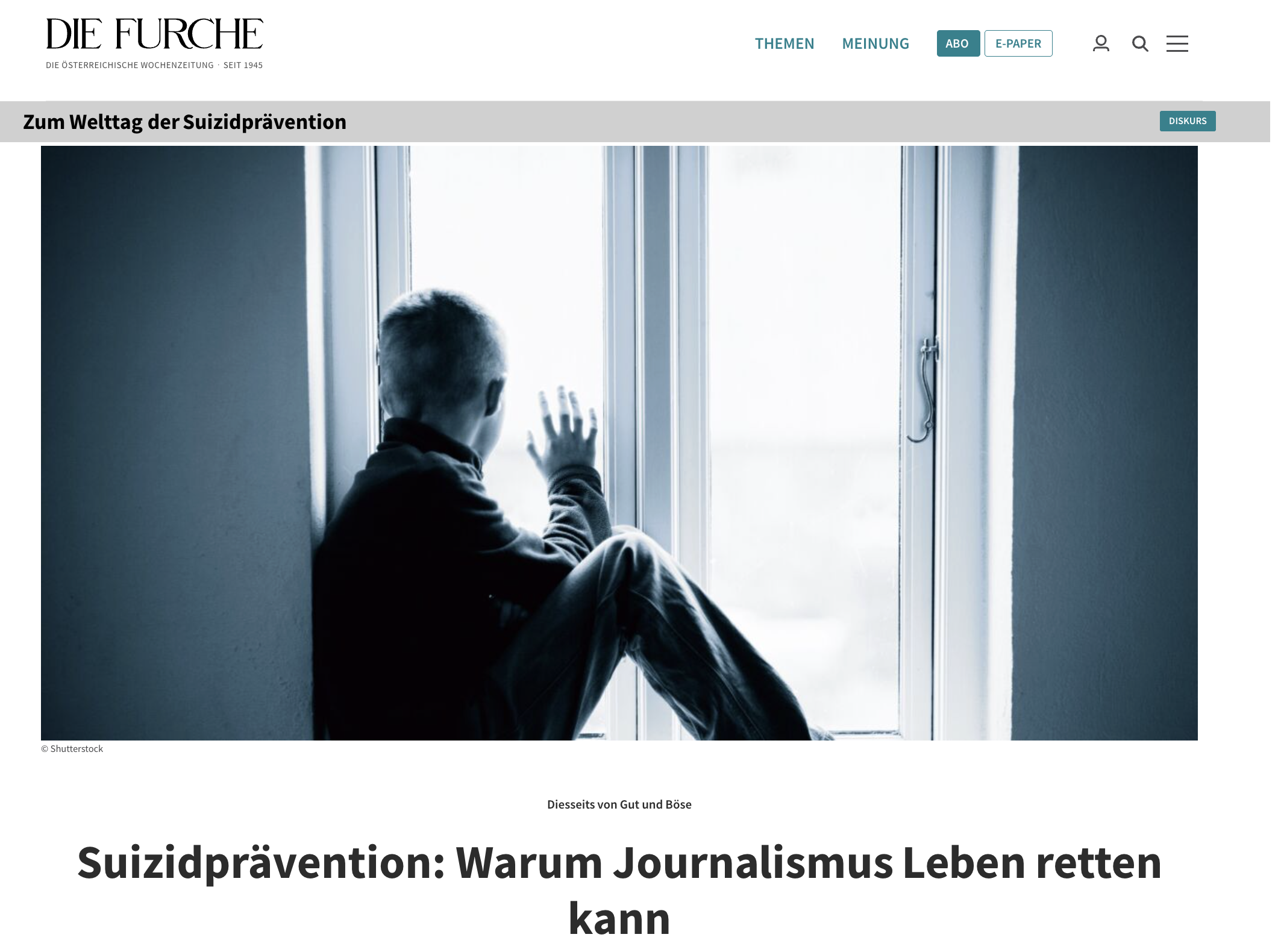 Suizidprävention: Warum Journalismus Leben retten kann