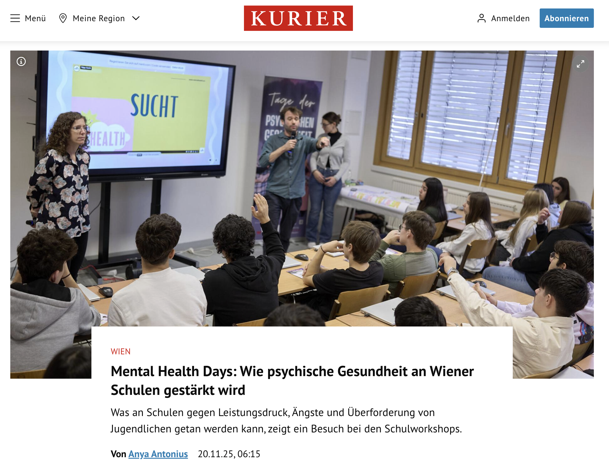Mental Health Days: Wie psychische Gesundheit an Wiener Schulen gestärkt wird