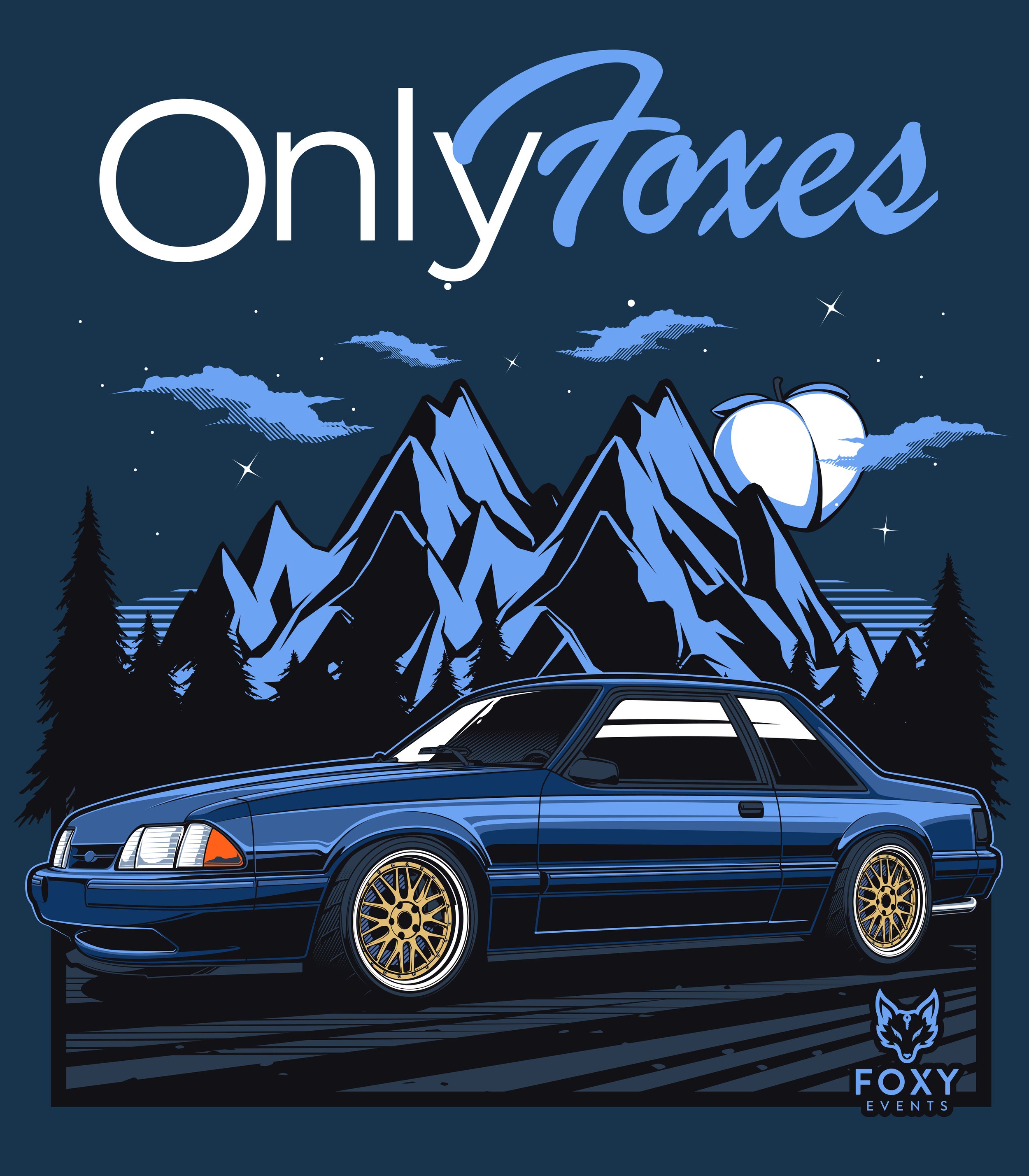 OnlyFoxes Blue Coupe T-Shirt