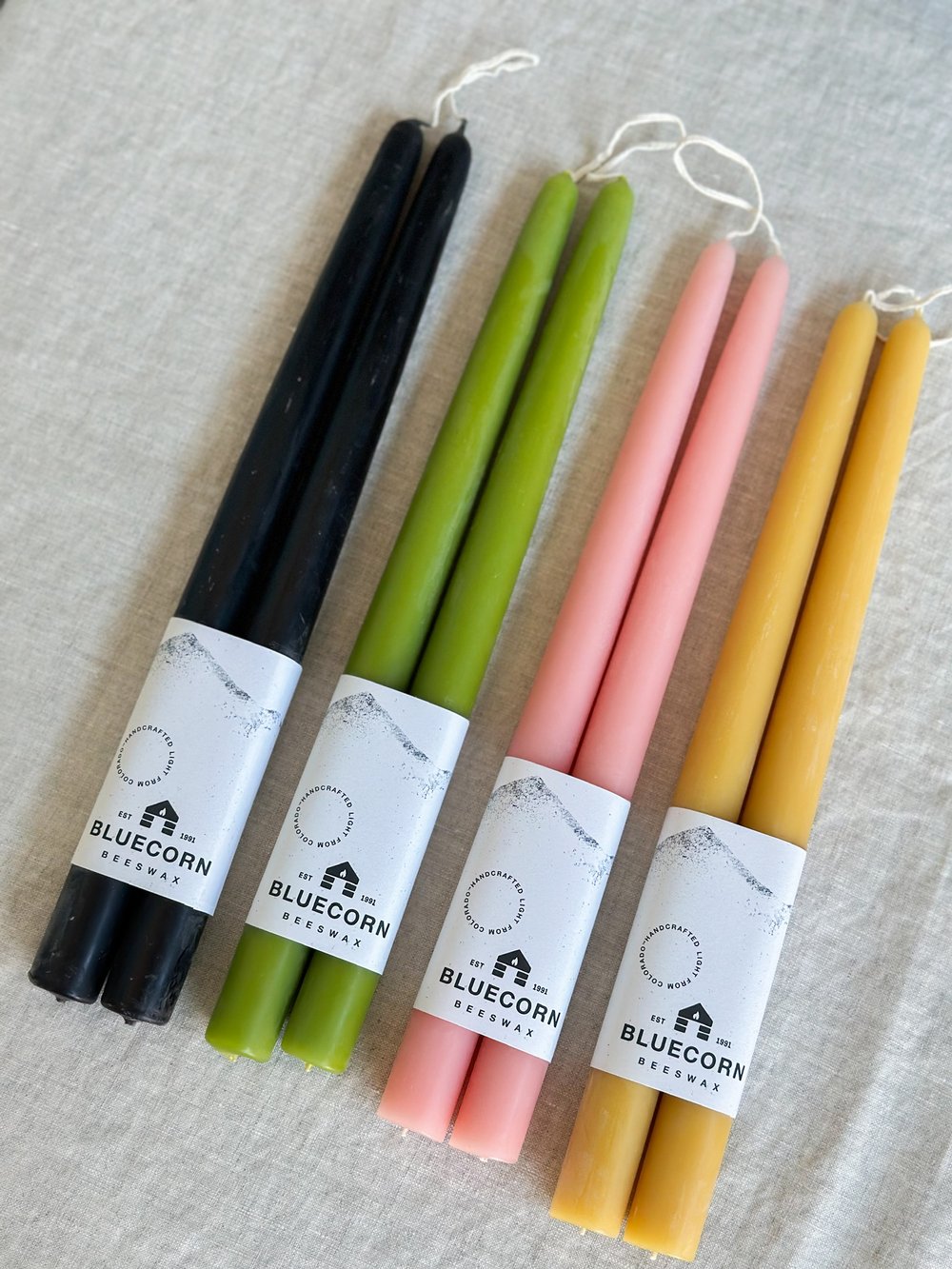 Hand-Dipped Beeswax Taper Candles - 12 — GOLDEN FORREST