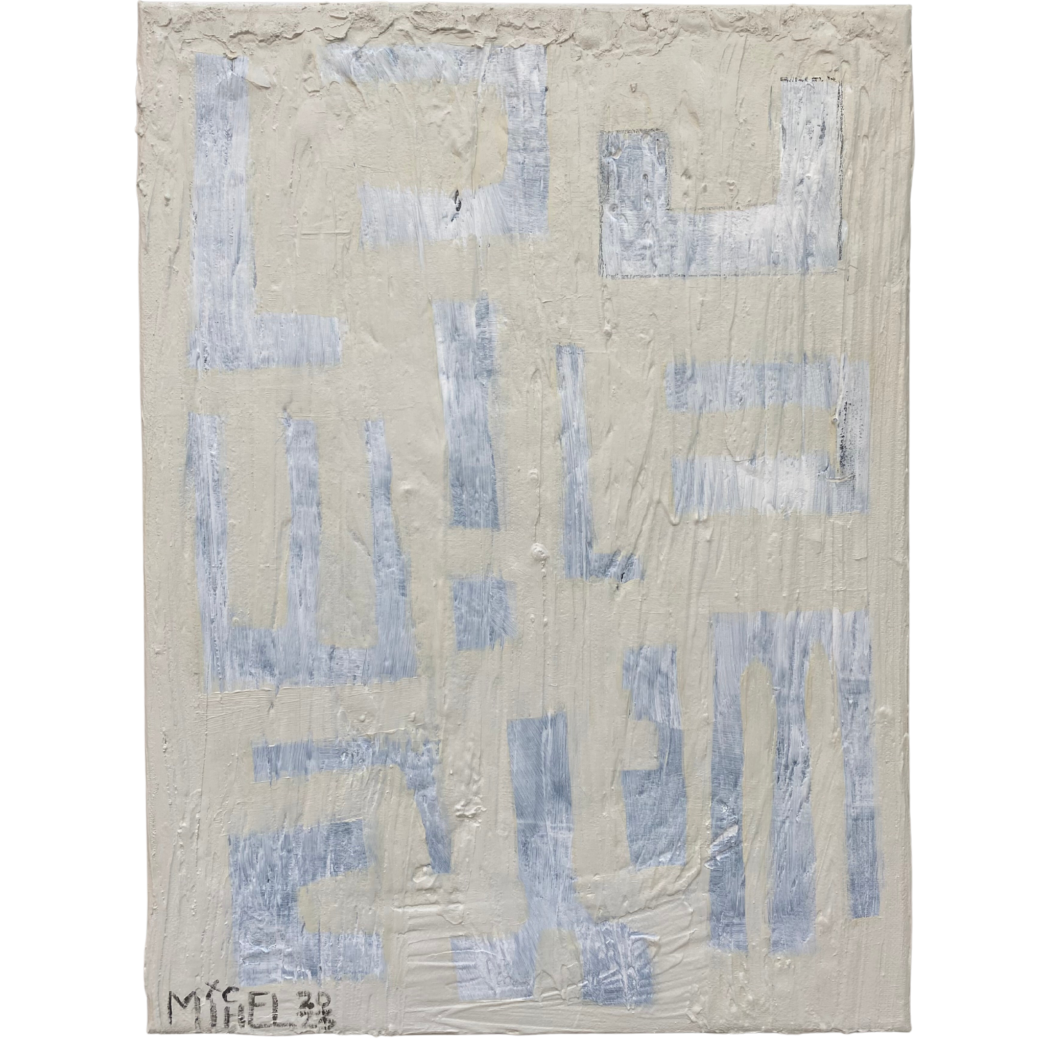Artist Michel Van Devender | Contemporary Monochromatic Artwork. Mixed Media.