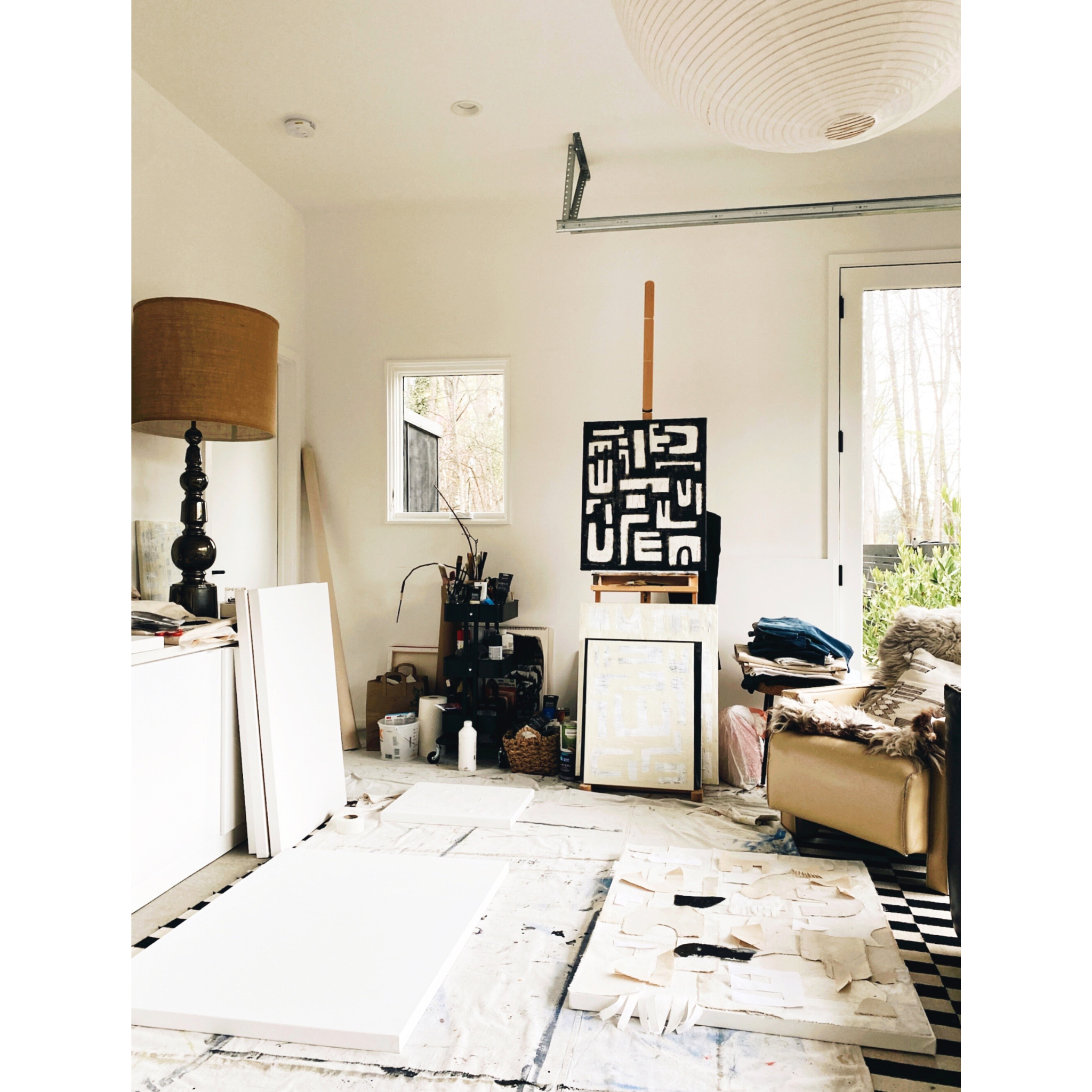 In the Art Studio with Artist and Designer, Michel Van Devender.