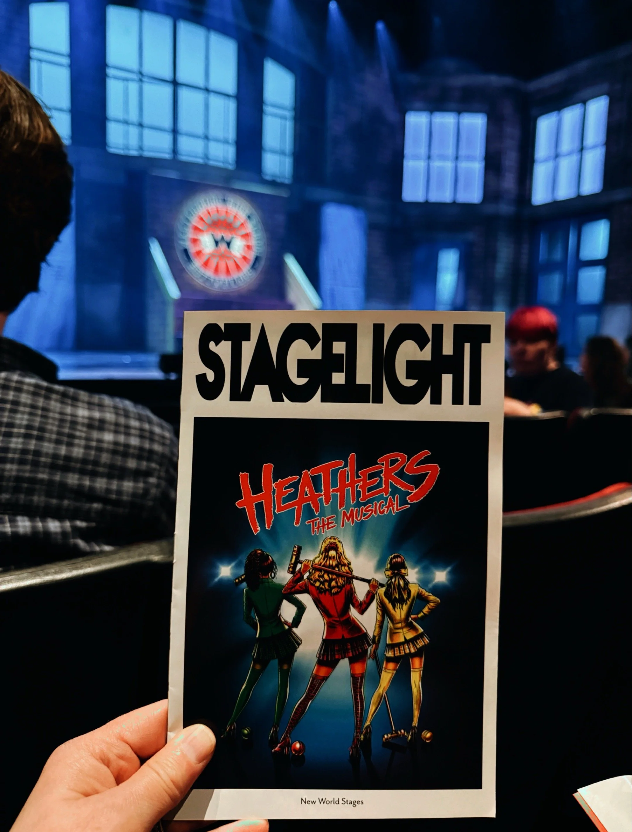Playbill for the musical Heathers in New York City.