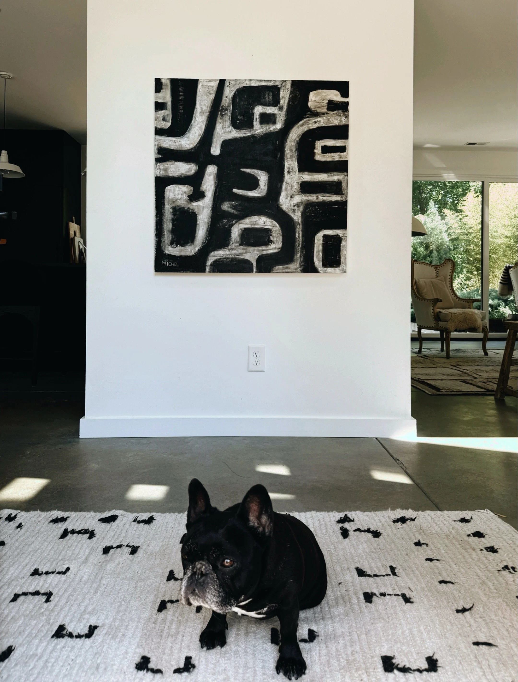 contemporary abstract art and modern home of charlotte nc based artist michel van devender