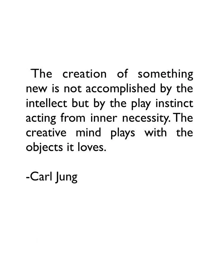 Carl Jung quote displayed in white handwritten text on a black background.