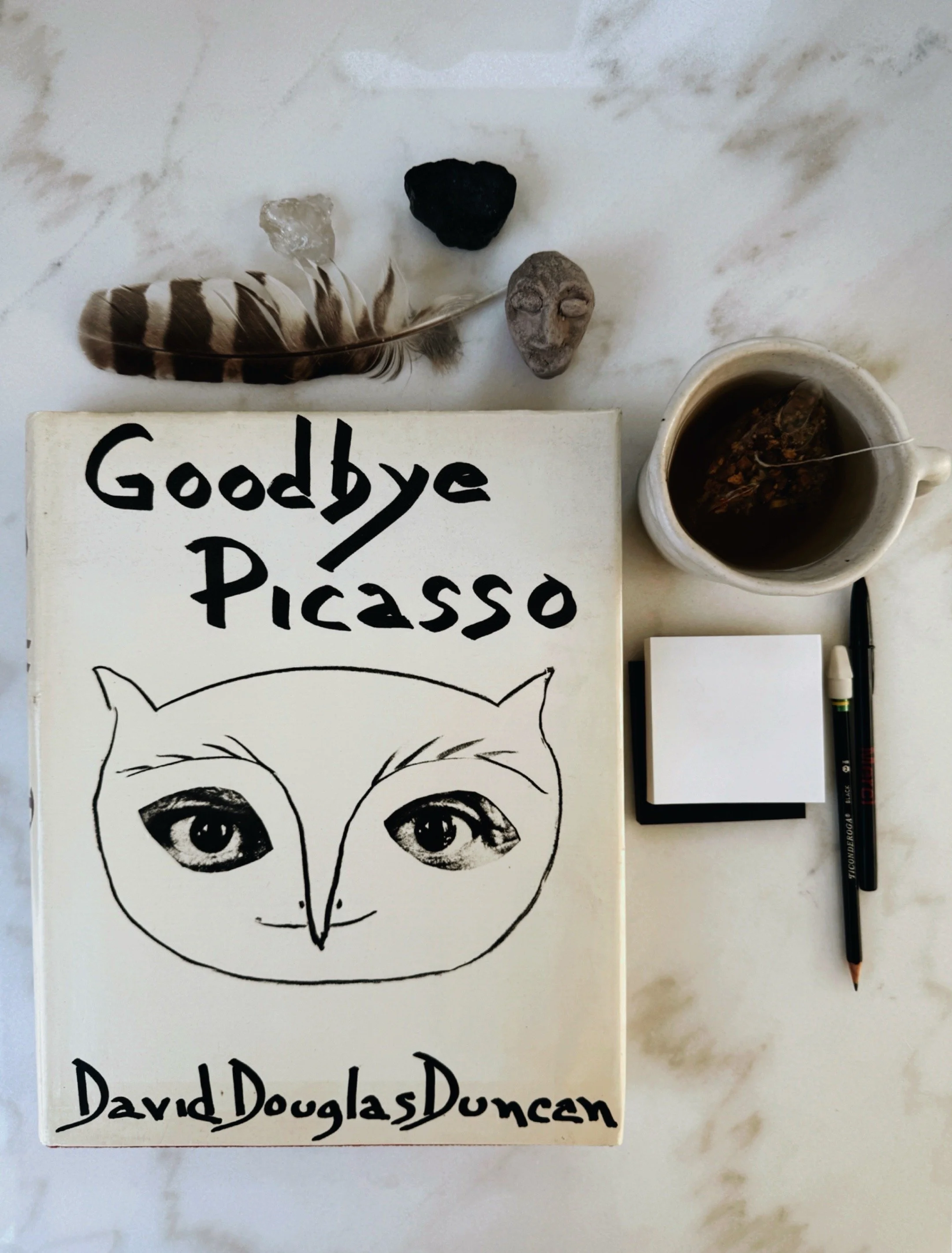 Goodbye Picasso by David Douglas Duncan photography book on studio table.