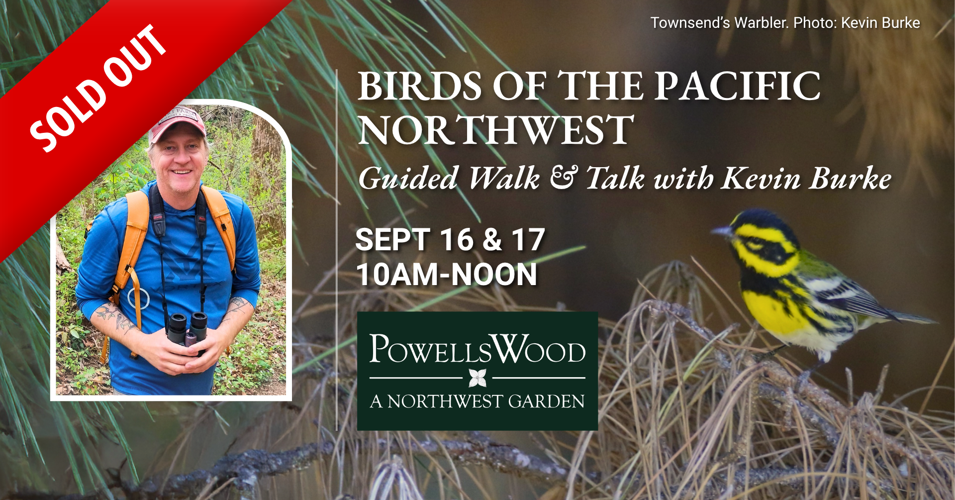 SOLD OUT: Birds of the Pacific Northwest: Guided Walk &amp; Talk with Kevin Burke