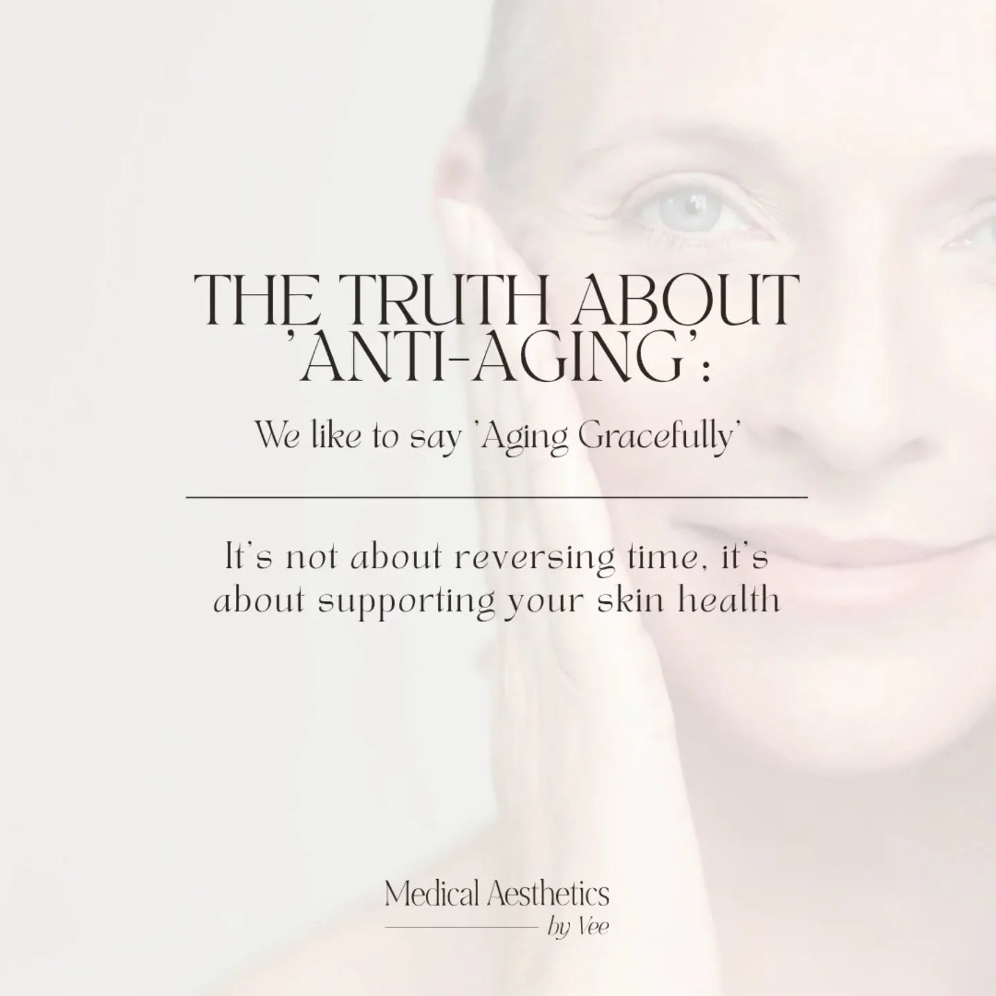 Aging is not something to fear &mdash; it&rsquo;s a privilege that not everyone gets to experience. 

The goal of 'anti-aging' (aging gracefully) was never about looking 20 forever. It&rsquo;s about supporting your skin health, feeling confident, and
