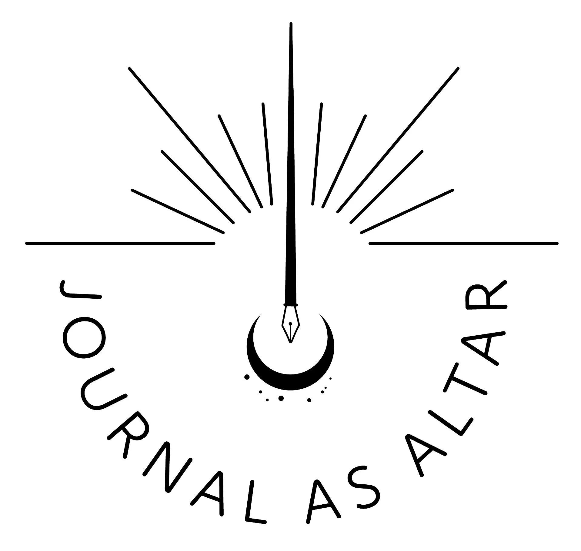 Logo for a creative sanctuary offering guided journaling, storytelling, and artistic practices.
