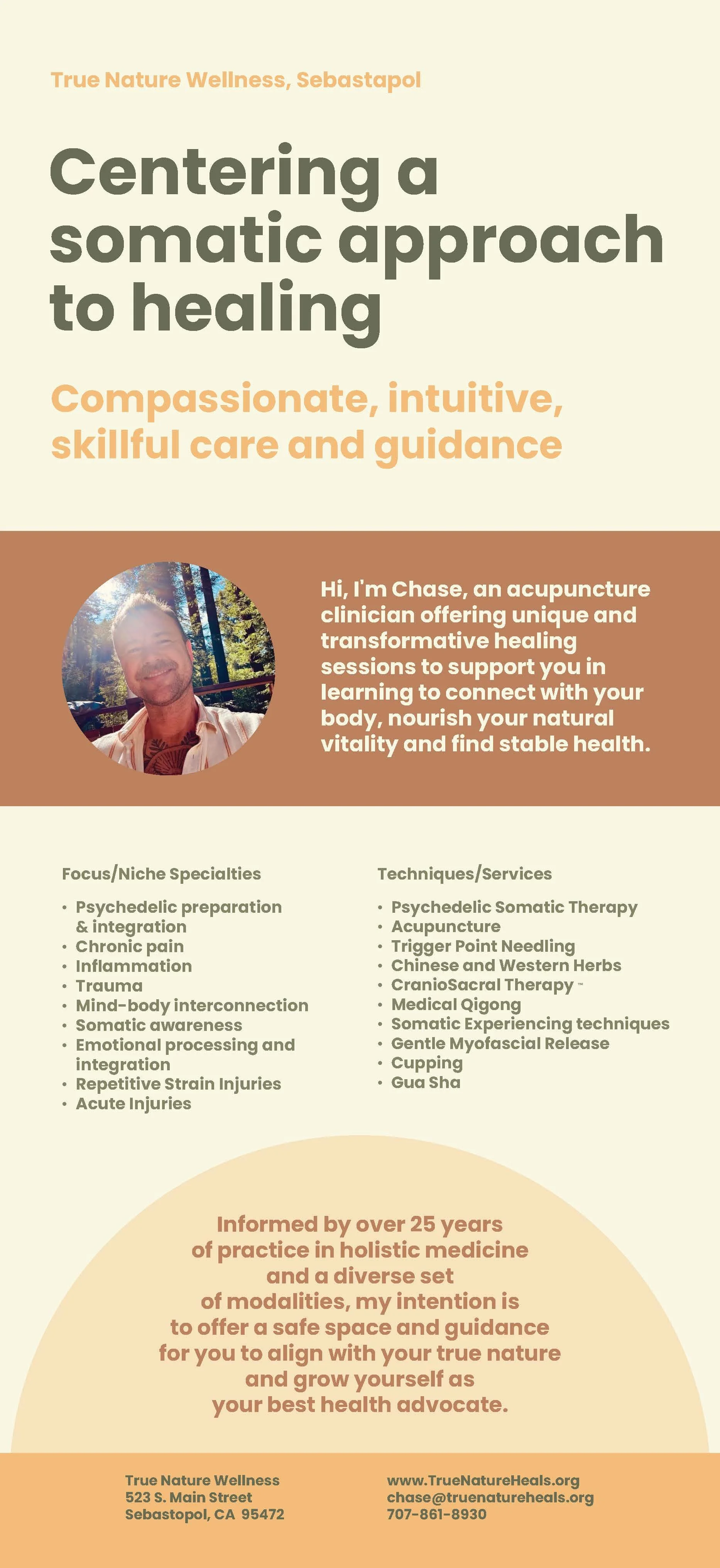 Promotional Flyer for True Nature Welllness