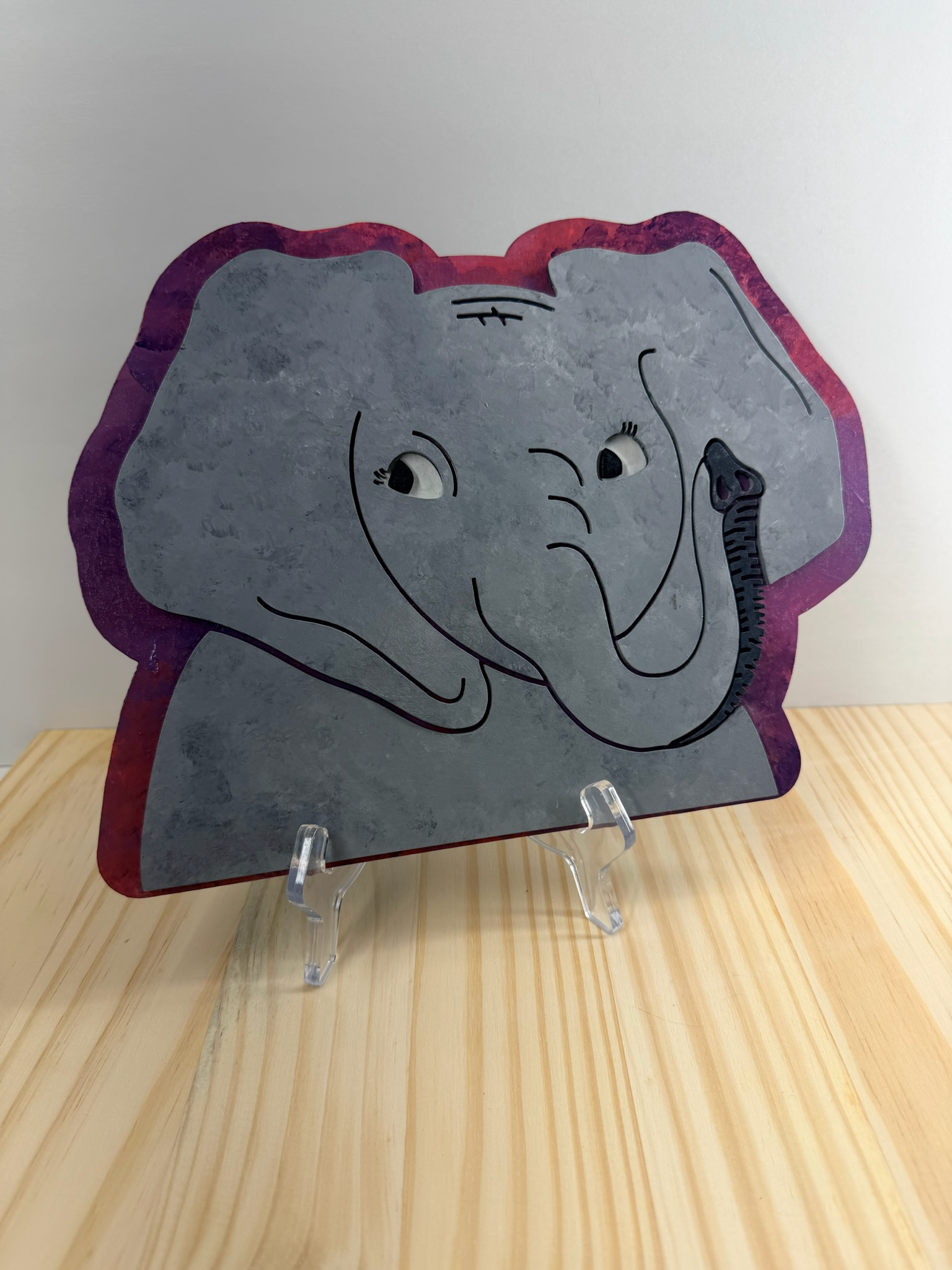 "Gray Elephant" | 8" x 11" | 2-layer design