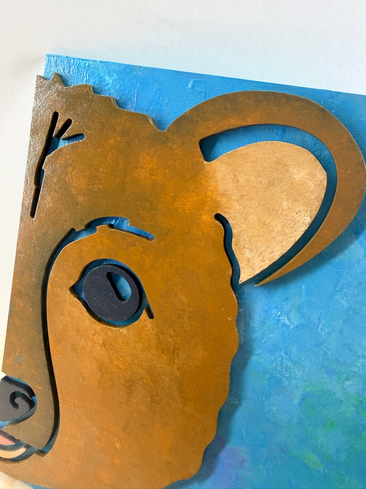 "Bear in Blue" | 5.5" x 7" | 2-layer design