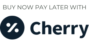 Text saying "BUY NOW PAY LATER WITH Cherry" with Cherry logo