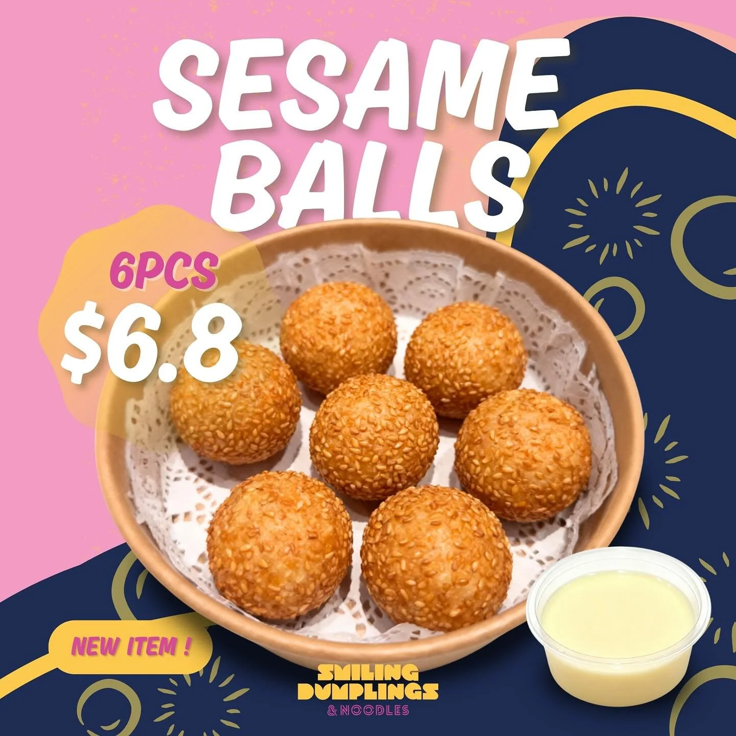 Red bean filled sesame balls with condensed milk now available @ Penrith #noodles #dumplings #chinesefood #sweets