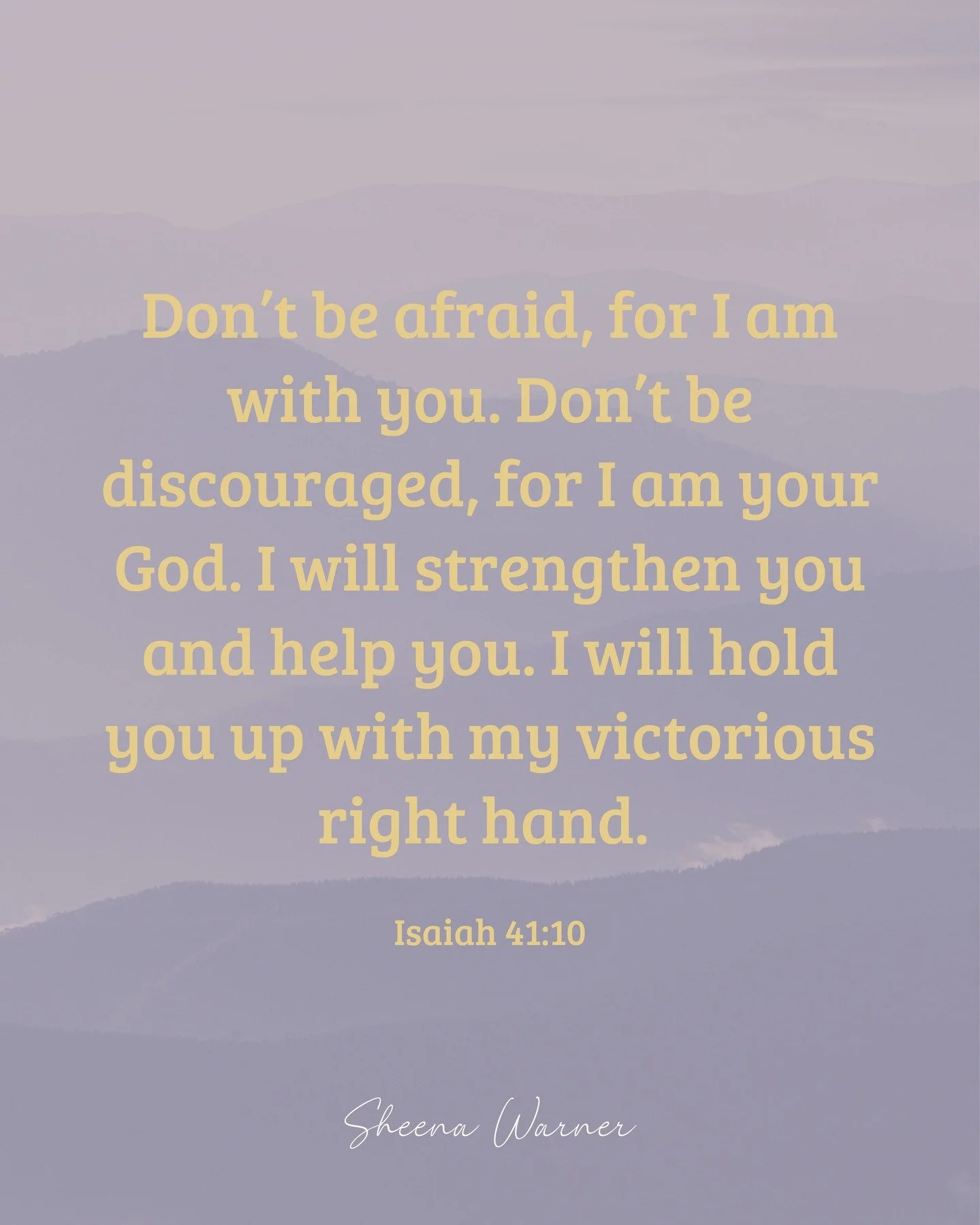 We can be excited about what this season will bring, not because of our circumstances, but because of who is with us in our circumstances.

Don&rsquo;t be afraid, for I am with you. Don&rsquo;t be discouraged, for I am your God. I will strengthen you