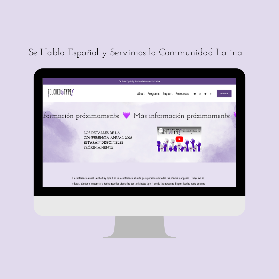 Touched by Type 1 Lanza Página de Web en Español Para Brindar Recursos a La Comunidad