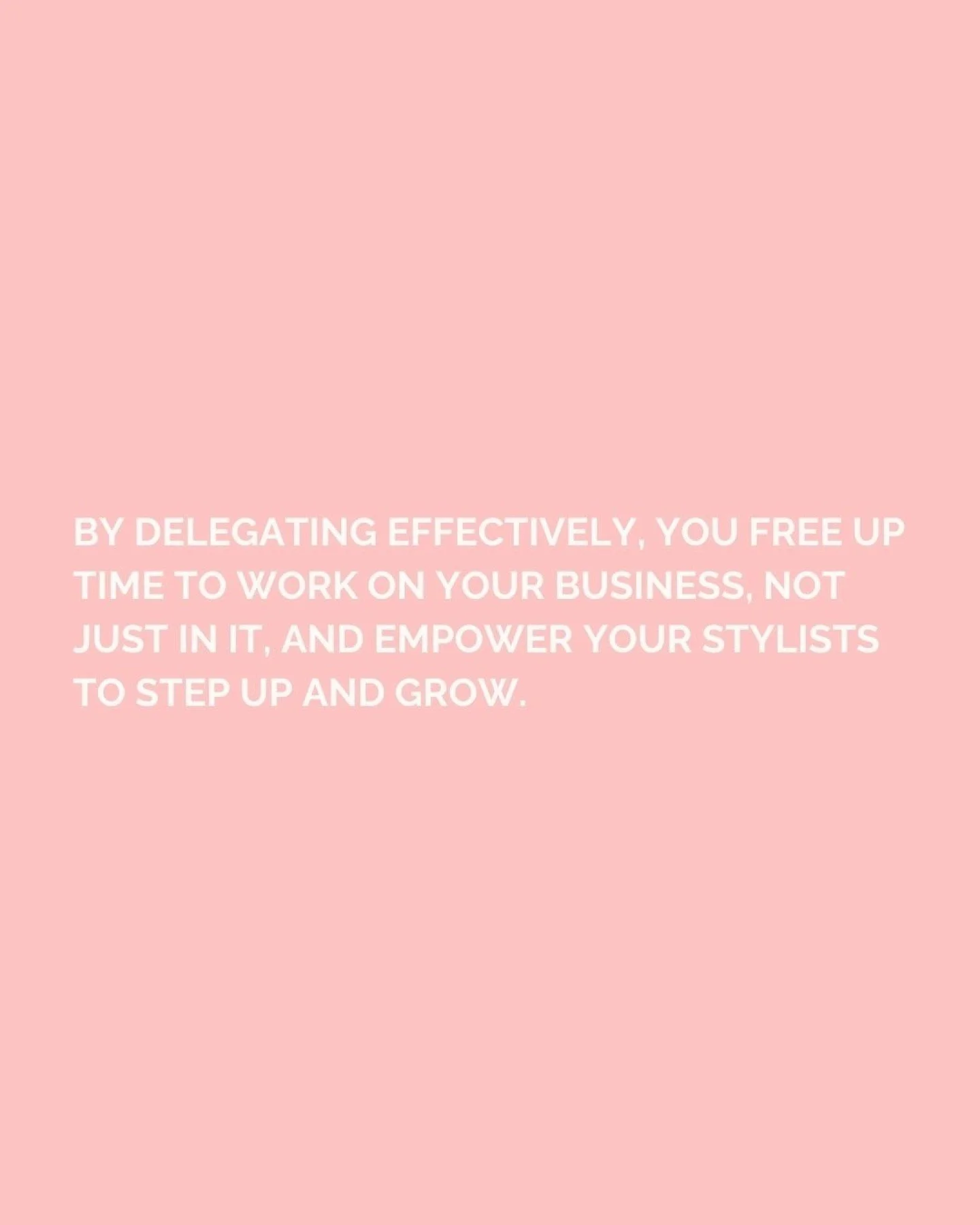 Working in your business and on your business is incredibly hard to do.  Making a plan to step away from the chair will give you time to look towards the future. 

#SalonSuccessJourney #FreedomFromTheChair #SalonLeadershipTips #BreakTheSalonMold #Sal