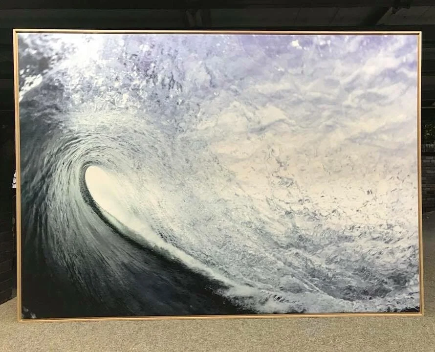 #framinghell #stretchedcanvas #oakfloatingframe #lamingtonpress #waves #insideawave #closeup #beachlove #surf #beachphotography #barrel #ocean #reallybig #impressiveimage #wowfactor #happybirthday #giftforhim